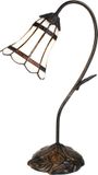 Lumilamp Tiffany Tafellamp 48 cm Bruin Wit Polyresin