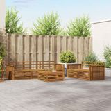 vidaXL - Buiten - bank - set - 6 - st - Naturel - Massief - Acacia - Hout