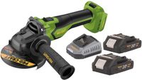 Procraft PGA22-BB meuleuse d'angle sans fil 20 V 125 mm sans balais + 2x batterie 2,0 Ah + chargeur