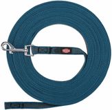 Trixie Hondenriem Sleeplijn Met Rubber Anti Slip Petrol Blauw S/M 5mtr