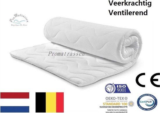ProMatrassen Topdek Matras - Koudschuim Topper - 90x200 cm - 8cm dik