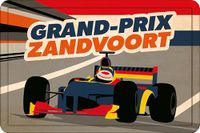waakbord Plenty Gifts waakbord - Grand Prix Zandvoort - decoratief metalen bord voor autosportliefhebbers - A4 formaat - 21 x 29,7 cm