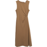s.Oliver Jerseyjurk met drapering in de taille - Bruin - Maat 46