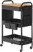 Steel Rolling Trolley - Inktzwarte opbergwagen - Metalen organizer - Heavy-Duty