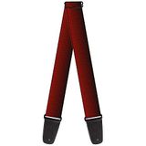 Buckle-Down GS-W32205 Gitaarband Verticale Strepen Overgang Zwart Rood 2 Inch Breed