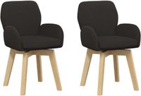 vidaXL Draaikrukken - 2 st - Bouclé - Zwart - 54 x 58 x 87 cm