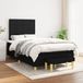 vidaXL Boxspringbed met matras, stof, zwart, 120x200 cm