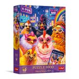 Trefl Premium Plus Quality - Pets & People Stuff: Selfie met kippen | 1.000 stukjes, serie ‘Timeless Themes’, perfect in elkaar passende stukjes, voor volwassenen en kinderen vanaf 14 jaar