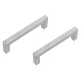 Amig - Pack of 2 Furniture Handles - 160 mm - Brushed Silver - Stainless Steel - For Kitchen and Bathroom Cabinets