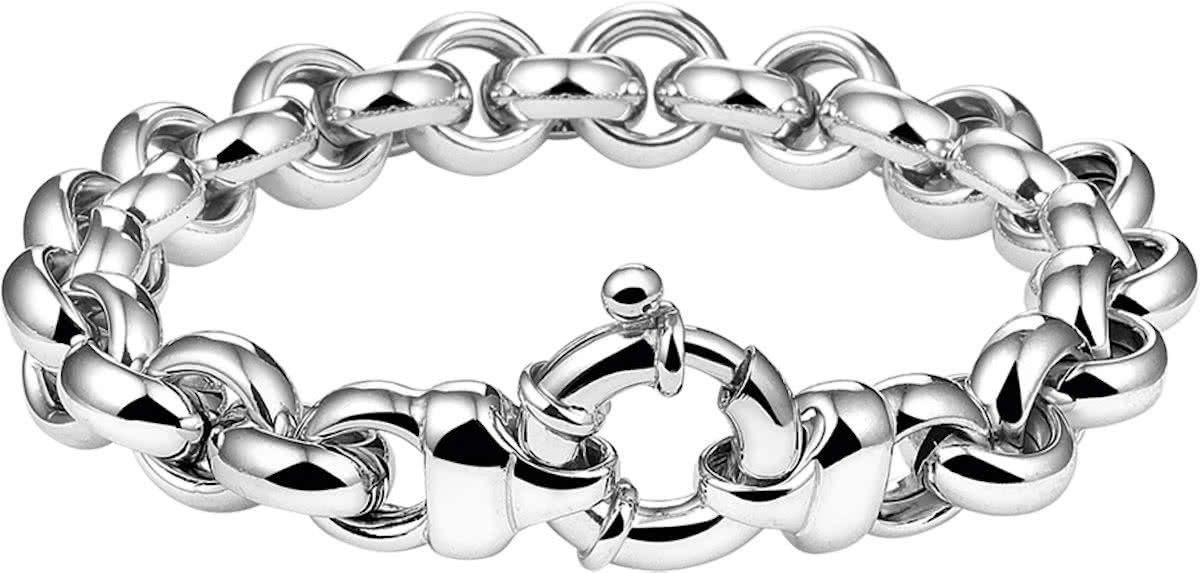 The Jewelry Collection Armband Jasseron 10 mm - Zilver Gerhodineerd