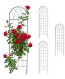Merkloos / Sans marque Relaxdays Planten Klimrek - Set van 4 - 150x40 cm - Metaal