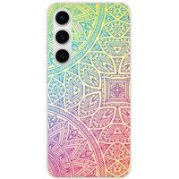 Samsung Siliconen hoesje - Compatibel met Samsung Galaxy S24, Samsung Galaxy S25 - ontwerp mandala pastel