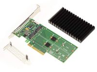KALEA-INFORMATIQUE M2 PCIe 3.0 x8-controllerkaart voor 2 M.2 NVMe M Key SSD's met koellichaam, voor bifurcatiemodus.