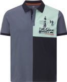Jan Vanderstorm heren Poloshirt - 68/70 - blauw - Plus Size