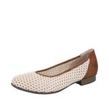 Rieker 51960 ballerina's voor dames, Beige