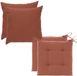 Hesperide 2x coussin de chaise + 2x coussin décoratif - terre cuite - polyester - résistant aux UV/à l'eau
