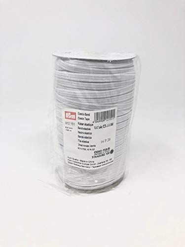 Prym Elastische Tape - 6.5mm - Wit - 125m - 4049909121511
