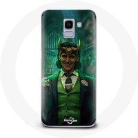 Maniacase Hoesje voor Samsung Galaxy A6 2018 Loki Thor Ragnarok met Helm Poster Character Series Seizoen 1