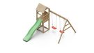 Ambroise Aire De Jeu Extérieur En Bois - 1 Toboggan + 2 Balançoires - 348x284x188cm