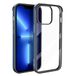 ASOBEAGE Metalen frame hoes voor iPhone 13 Pro, stootvast, slank, krasbestendig, vergelingsvrij, transparant (donkerblauw)