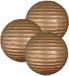 Merkloos 3 gouden lampionnen 25 cm