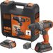 BLACK+DECKER BCD003C2K-QW 18V Klopboor-/schroefmachine met 2x 1.5 Ah accu en lader