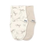 Ingenuity SwaddleMe Monogram Collection Baby Swaddle, 100% katoen, verbetert de slaap en kalmeert schrikreflex, 0-3 maanden, zakvouwontwerp voor eenvoudige veranderingen, 1,0 TOG, 2-pack - Born Free
