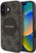 Guess 4G Circle Classic Logo Serie - iPhone 16 MagSafe Hoesje - Brun - Plastique