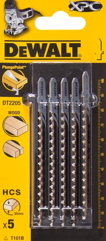 DeWalt DT2205-QZ - Brzeszczoty voor Wyrziniarki - 100mm - XPC Technologie - HCS Staal