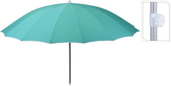 Tom Parasol Shanghai - Ø 240 cm - Mintgroen/Zilver - Aluminium/Polyester