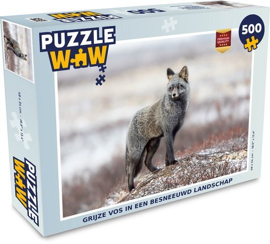 MuchoWow Puzzel Vos - Winter - Heuvel - Legpuzzel - Puzzel 500 stukjes