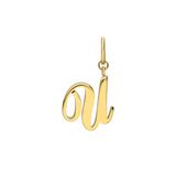 Lucardi Dames Stainless steel goldplated letterhanger - Hanger - Staal - Goudkleurig