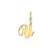 Lucardi Dames Stainless steel goldplated letterhanger - Hanger - Staal - Goudkleurig