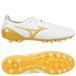 Mizuno Morelia Neo IV Pro AG Bright Gold - Blanc/Doré/Cool Gray - Herbe synthétique (AG), pointure 43