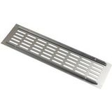 Gedotec Grille d'aération en aluminium avec entretoises rainurées, 80 mm - argent anodisé - 500 mm