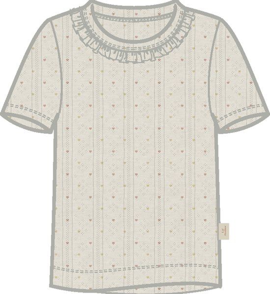 LIL' ATELIER NAME IT - NMFHULLA HUA SS SLIM TOP LIL - Meisjes - T-shirts - Wit - Katoen - Korte mouw - Slim Fit