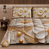 PETTI Artigiani Italiani Bedrukt winterdekbed 170 × 260 cm | Bloemen 05 13