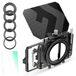 K&F Concept Kit Matte Box met 1/4 Black Diffusie 4 x 5.65 filters voor DSLR en spiegelloze camera's, compatibel met 67 mm/72 mm/77 mm/82 mm/95 mm lenzen
