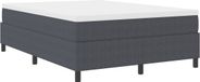 vidaXL Lit boxspring Gris foncé et Blanc 160 x 200 cm Tissu velours côtelé