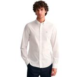 Gant Slim Fit overhemd van katoenen popeline met lange mouwen en klassieke kraag - Wit - 4XL