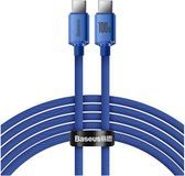 Baseus - Data Cable Crystal Shine (CAJY000703) - Type-C to Type-C, 100W, 2m - Blue