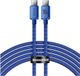Baseus - Data Cable Crystal Shine (CAJY000703) - Type-C to Type-C, 100W, 2m - Blue
