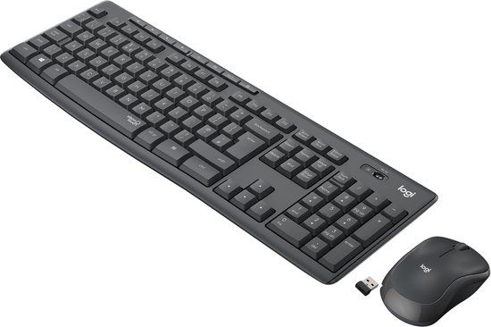Logitech MK295 Silent - Draadloze toetsenbord en muis set - QWERTY Italiaans - Zwart