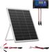 VEVOR 25W 12V Zonnepaneel Batterijlader, Zonnebatterij Trickle Charger Onderhouder met Intelligente MPPT Controller & Verstelbare Mount Beugel, IP67 Waterdicht voor Auto Boot RV Motorfiets Trailer