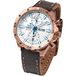 Vostok Europe Mannen analoog kwartshorloge met lederen band 6S11-320B676 Bruin Riemen, Bruin, Lanyards