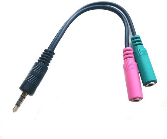 Microconnect AUDALS015 kabeladapter/verloopstukje 3.5mm 2x3.5mm Zwart