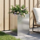 vidaXL Plantenbak zilver 40 x 40 x 60 cm gegalvaniseerd staal