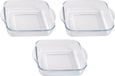Cosy&Trendy Ovenschaal van glas - 3 stuks - 22x22x5 cm - 1,8 L