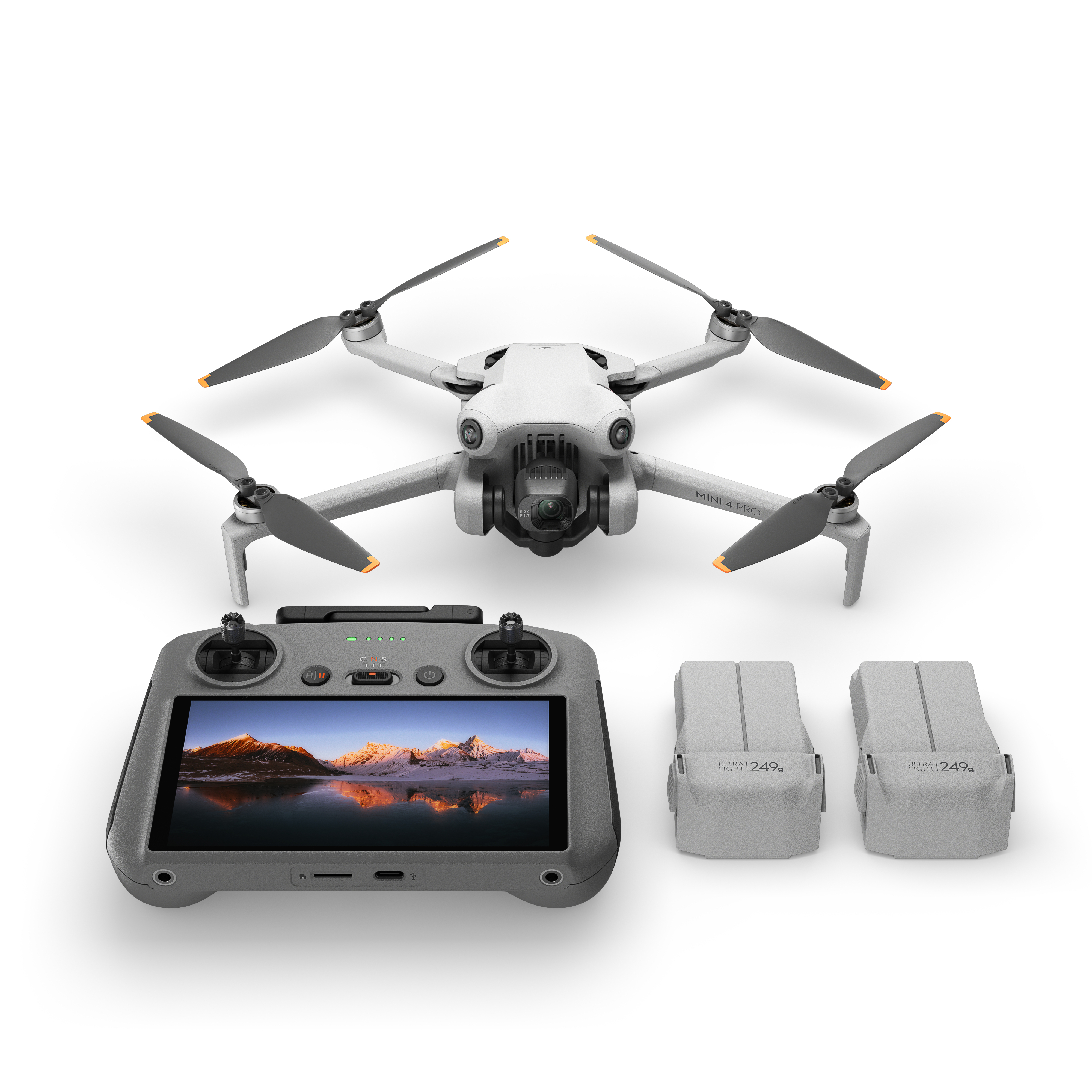 DJI Mini 4 Pro Fly More Combo (RC 2) Quadcopter - 48MP Camera - Black/White