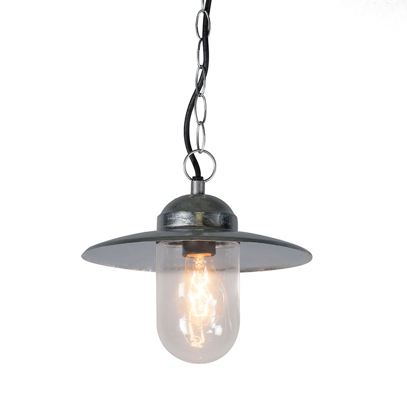 QAZQA Munich Hanglamp 1 lichts 260 mm grijs | 8718881040177